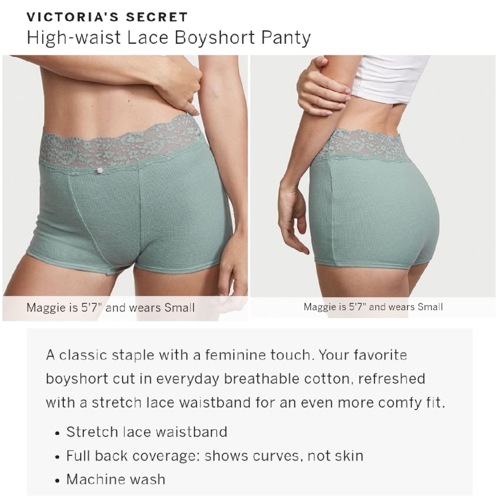 Victoria secret high waist lace waist boyshort